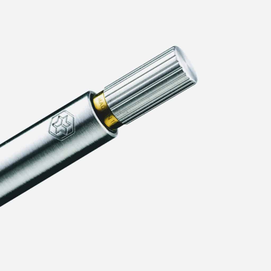 ajoto aluminium raw brushed pen top