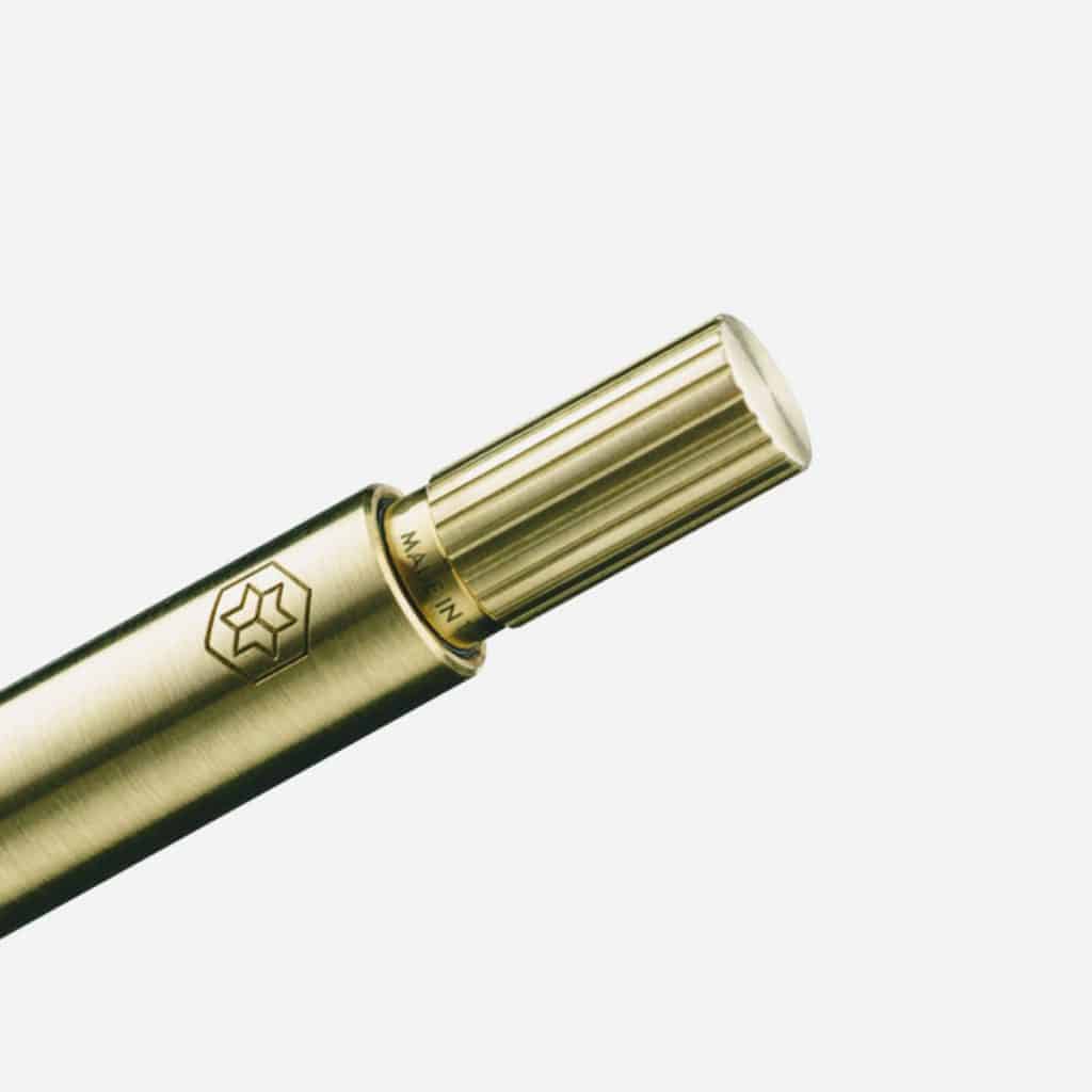 ajoto raw brushed brass pen top
