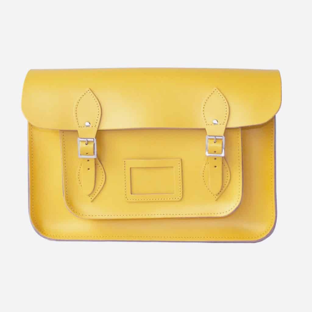 Citrus Yellow Leather Satchel - Original Satchel Store - Yellow Satchel