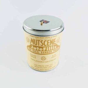 nutscene iconic tin of natural nutscene twine, jute twine in a meatl tin for easy spooling jute twine natural