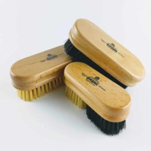 kent shoe brush set, shoe brushes, wooden shoe shine kit