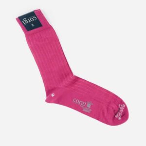 pink wool socks lightweight, Pink corgi wool socks men's socks made in wales