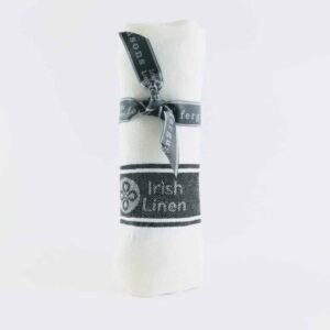 thomas ferguson classic irish linen tea towel, quick dryer black tea towel, 1005 irish linen tea towel made in britain towel 1