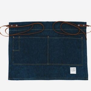 risdon risdon half length denim apron, waist denim apron, chefs denim apron