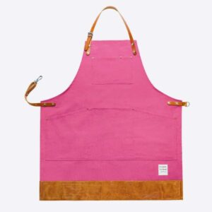 risdon risdon original pink apron, canvas and leather pink apron risdon and risdon
