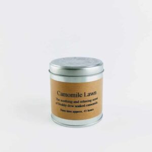 st eval candles hand poured camomile lawn scented tin candle, hand poured camomile lawn tin candle made in cornwall candle