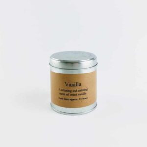 st eval vanilla scented tin candle vanilla candle made in cornwall