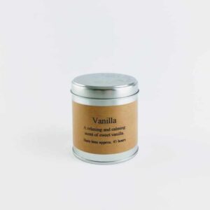 st eval vanilla scented tin candle vanilla candle made in cornwall