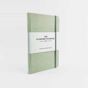 stamford notebook pistachio woven cloth notebook, luxury journal