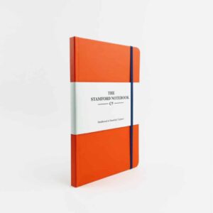stamford notebook vibrant buckram tangerine notebook front