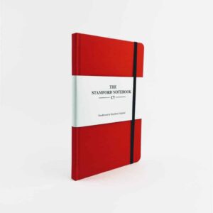 stamford notebooks red woven cloth notebook front