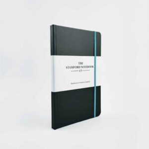 stamford notebooks vibrant buckram black notebook, black journal