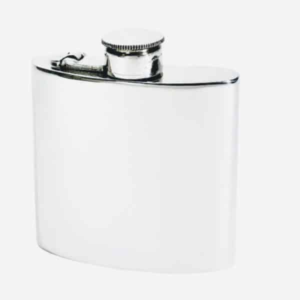wentworth pewter kidney shaped pewter hip flask, silver small hipflask made in sheffield
