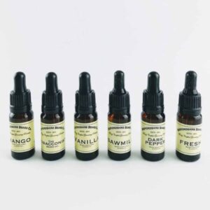 bedfordshire beard co beard oil multipack, natural beard oil set in a pack of 6 scents