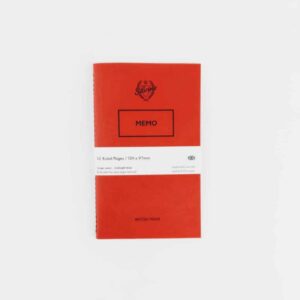 silvine originals original red memo book, small red field note book, journal book, handbound in yorskshire