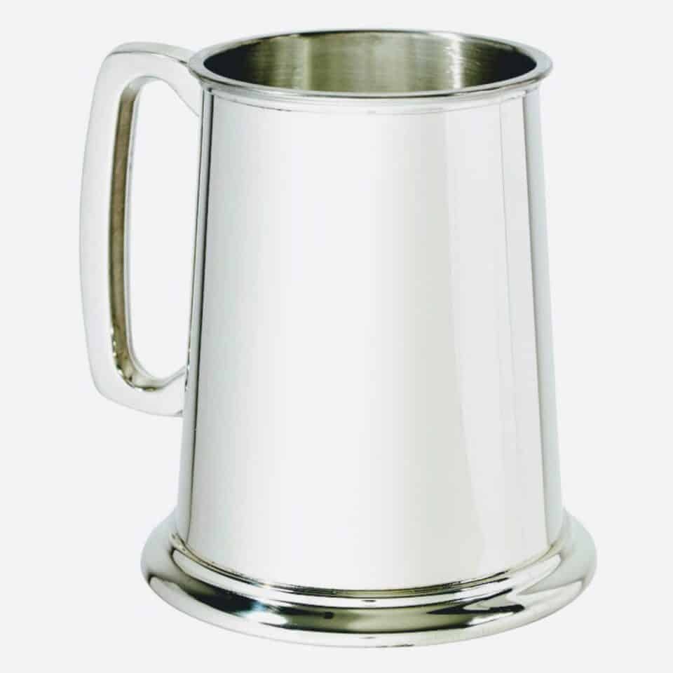 wentworth pewter 1 pint pewter tankard, wentworth pewter one pint silver tankard made in sheffield
