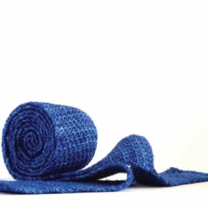 Penelope Cream Deep Cobalt Tie,handcrafted gblue knitted tie, luxury blue knitted tie