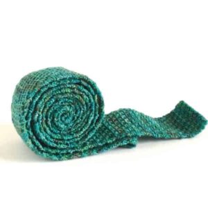 penelope cream Mottled emerald Tie, hand knitted luxury green knitted tie made in UK knitted tie