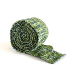 Penelope Cream slate green Tie, handcrafted luxury knitted green tie
