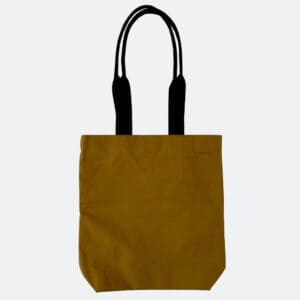 amber waxed cotton tote bag made in UK