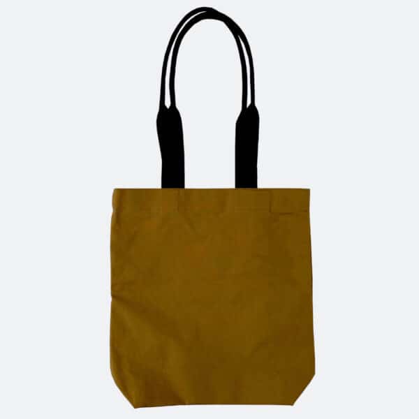 amber waxed cotton tote bag made in UK