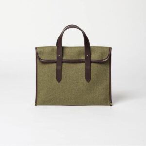 cherchbi barret sleeve handmade wool bag in khaki