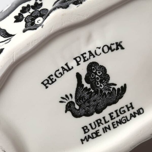 Burleigh Black Regal Peacock Mini Teapot Tray