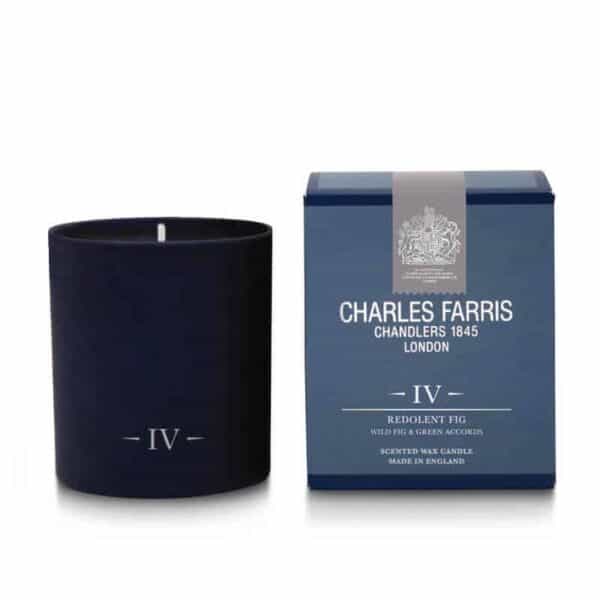 Charles Farris redolent fig luxury candle, fig scented luxury candle British made scented candle