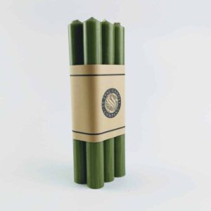 St eval candles Dinner Candles 6 Pack Olive green, long green candles