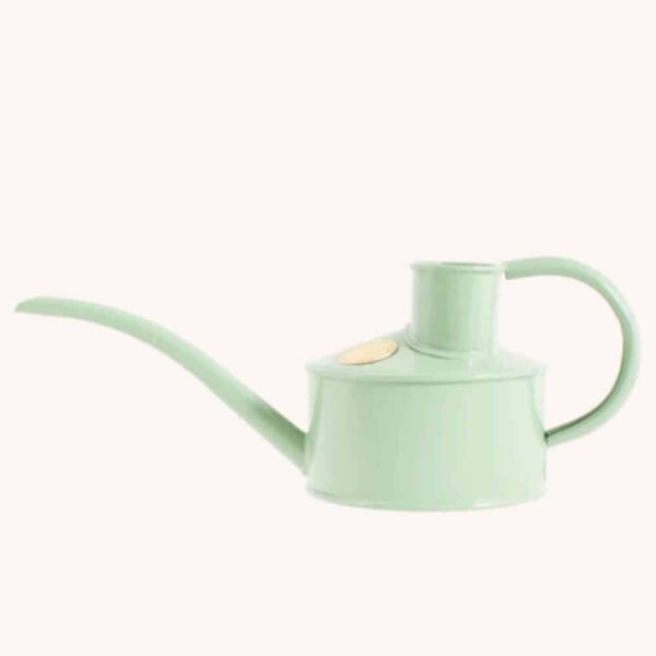 Haws Fazeley 1 pint sage green small metal indoor watering can made in Uk watering can in light green
