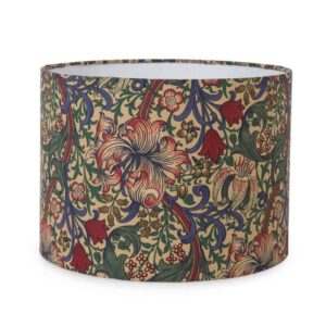 golden lily fabric william morris lampshade medium lampshade green and heath arts and crafts