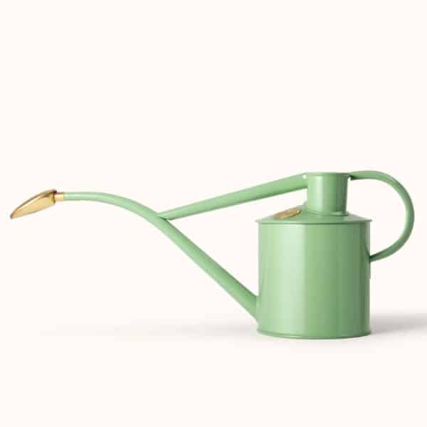 haw rowley ripple sage two pint metal watering can made in UK