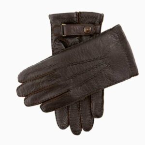 Dents gloves Hampton peccary leather men's luxury gloves, finest brown leather gloves made in britain leather gloves for men