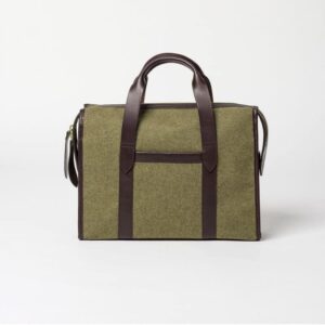 cherchbi isabard briefcase hand made in uk woollen briefcase