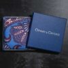 Kaleidoscope Silk Pocket Square - Blue, Burgundy & Cream - Image 4