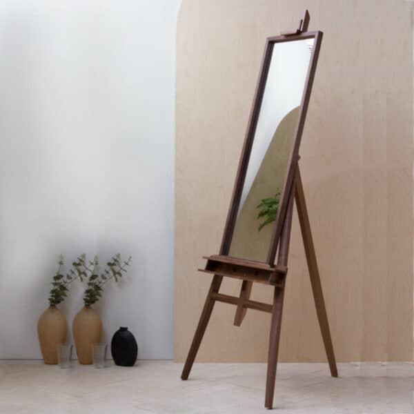 Handmade easel with mirror made in Uk furniture