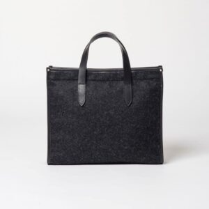 cherchbi library black tote bag handmade british woollen bag