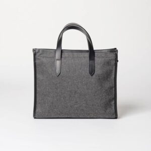 cherchbi wool tote bag in grey made in Uk shoulder bag hand made
