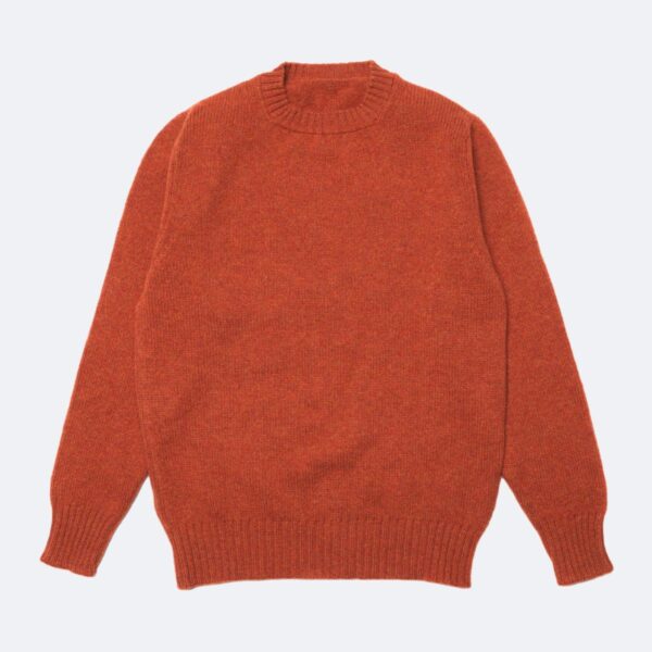 Burnt Orange Dean Lambswool Crew Neck Jumper Malloch s