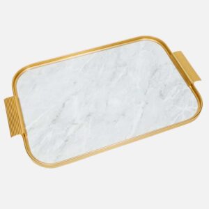 Kaymet tray marble serving tray, aluminium S18 classic marble tray