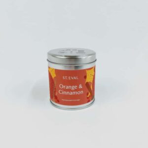 Orange and cinnamon tin candle st eval christmas candle, scented christmas candle