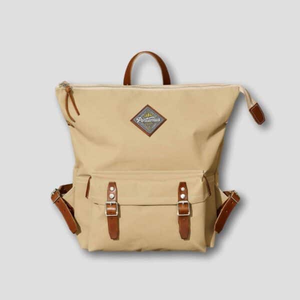 Portamus scout taupe zip backpack front