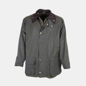 Gamekeepers waxed jacket on white background