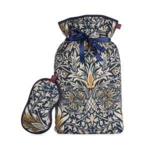 william morris snakeshead fabric eye mask and hot water bottle