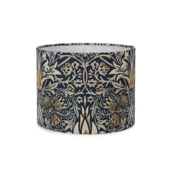 snakehead lampshade in william morris fabric small lampshade arts and crafts green and heath