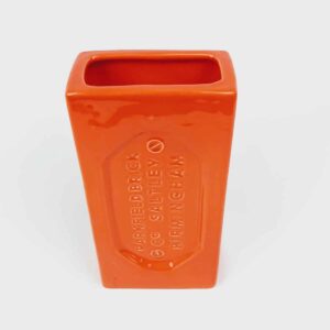 orange birmingham brick vase