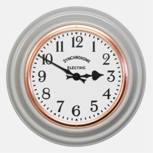 Synchonome clocks underground grey clock arabic numerals kitchen clcok, traditional wall clock, classic wall clcok, grey factory clock