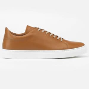 goral blake stitched trainers made in UK tan