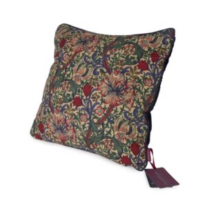 william morris golden lily fabic cushion with wool filling