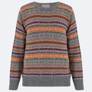 michael ross harvest flannel grey fair isle jumpers